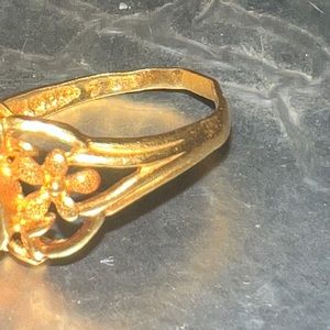 TRUE Vintage 24K Gold ring mount